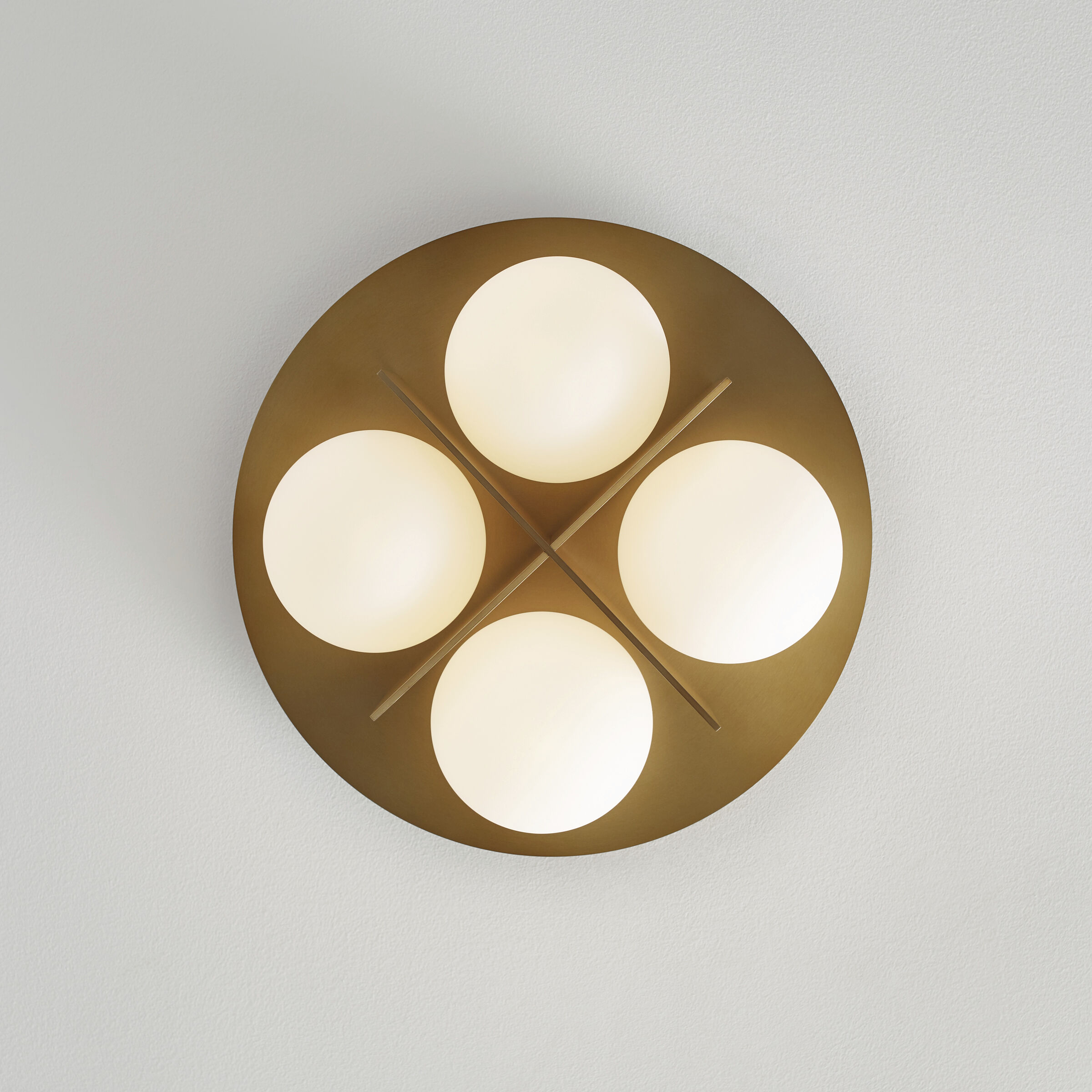 Sean Lavin Orbel LED 15 inch Aged Brass Flush Mount Ceiling Light in LED 90 CRI 3000K