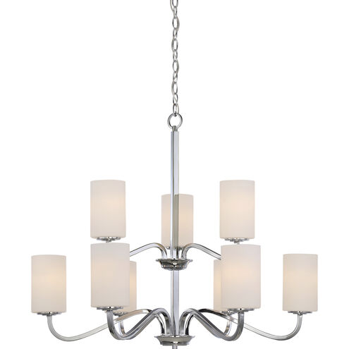 Willow 9 Light 32 inch Polished Nickel Chandelier Ceiling Light