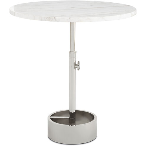 Myles 24 X 24 inch Polished Nickel Accent Table, Large