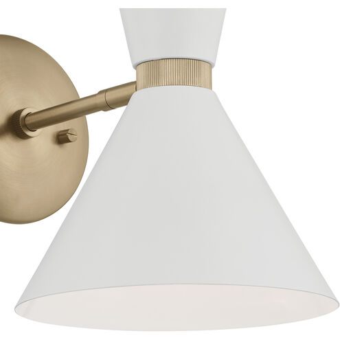 Phix LED 8.75 inch Champagne Bronze with White Wall Sconce Wall Light