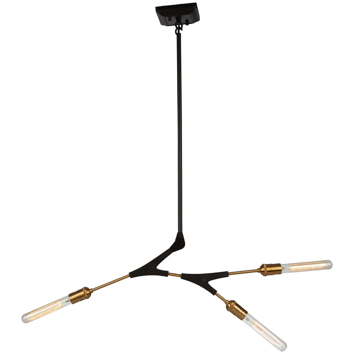 Filiali LED 24.5 inch Black and Harvest Brass Chandelier Ceiling Light