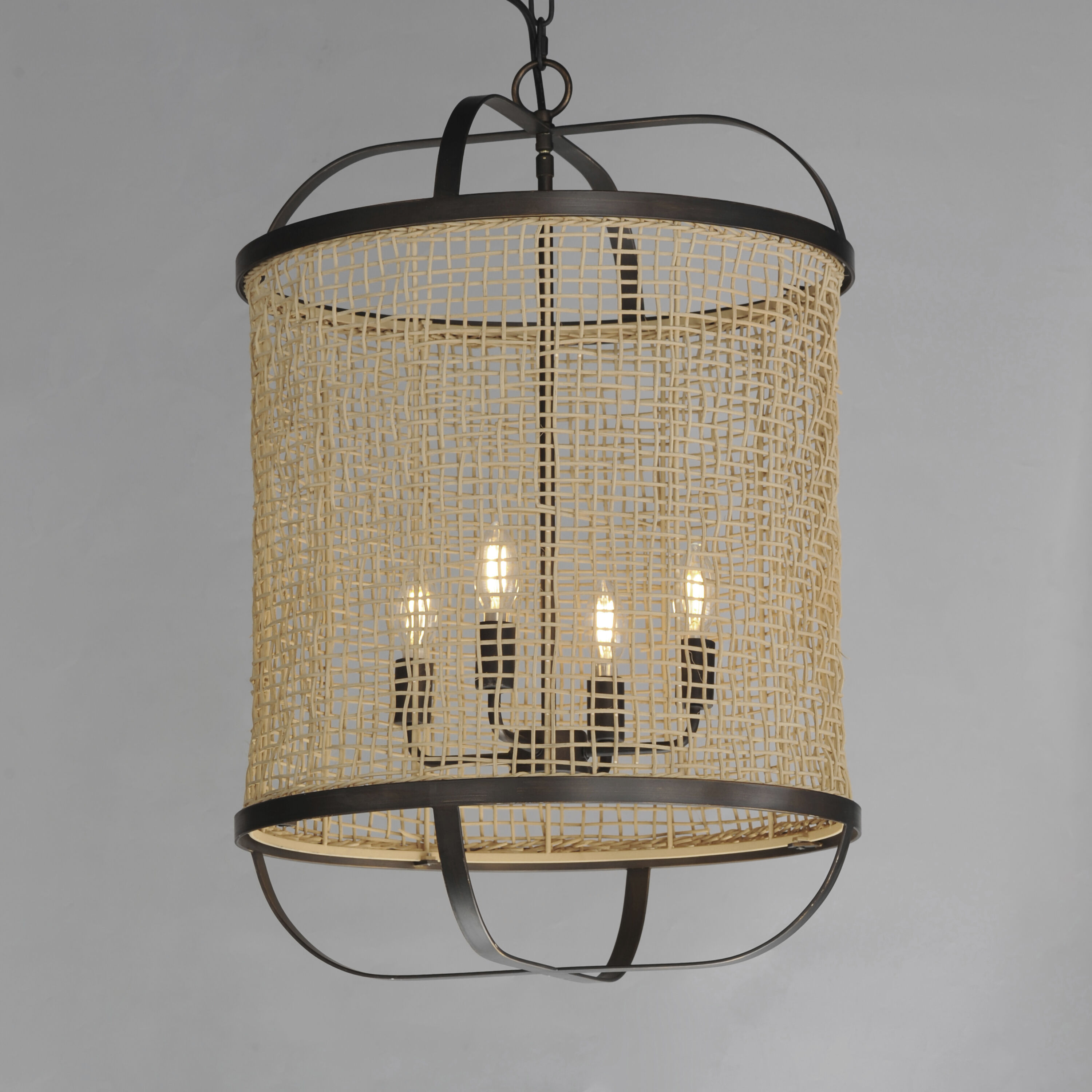 Cestino 4 Light 19 inch Antique Bronze Single Pendant Ceiling Light