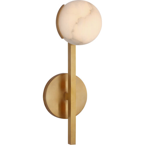 Kelly Wearstler Pedra LED 4.5 inch Antique-Burnished Brass Tail Sconce Wall Light, Petite