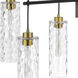 Williston 6 Light 32 inch Antiwue Brass and Wood Chandelier Ceiling Light