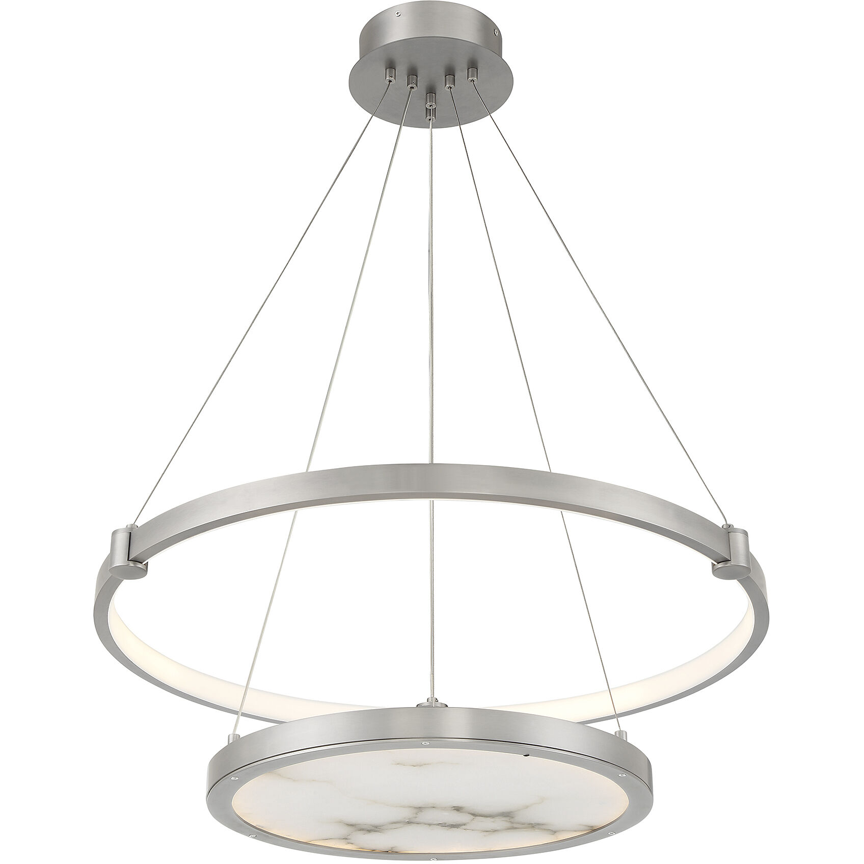 Mayer LED 28 inch Antique Nickel Chandelier Ceiling Light