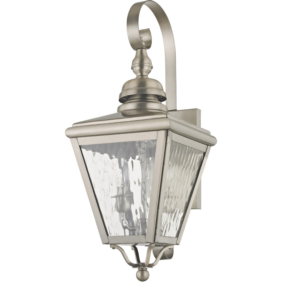 Cambridge Outdoor Wall Lantern in Brushed Nickel