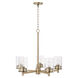 Mason 5 Light 26 inch Aged Brass Chandelier Ceiling Light