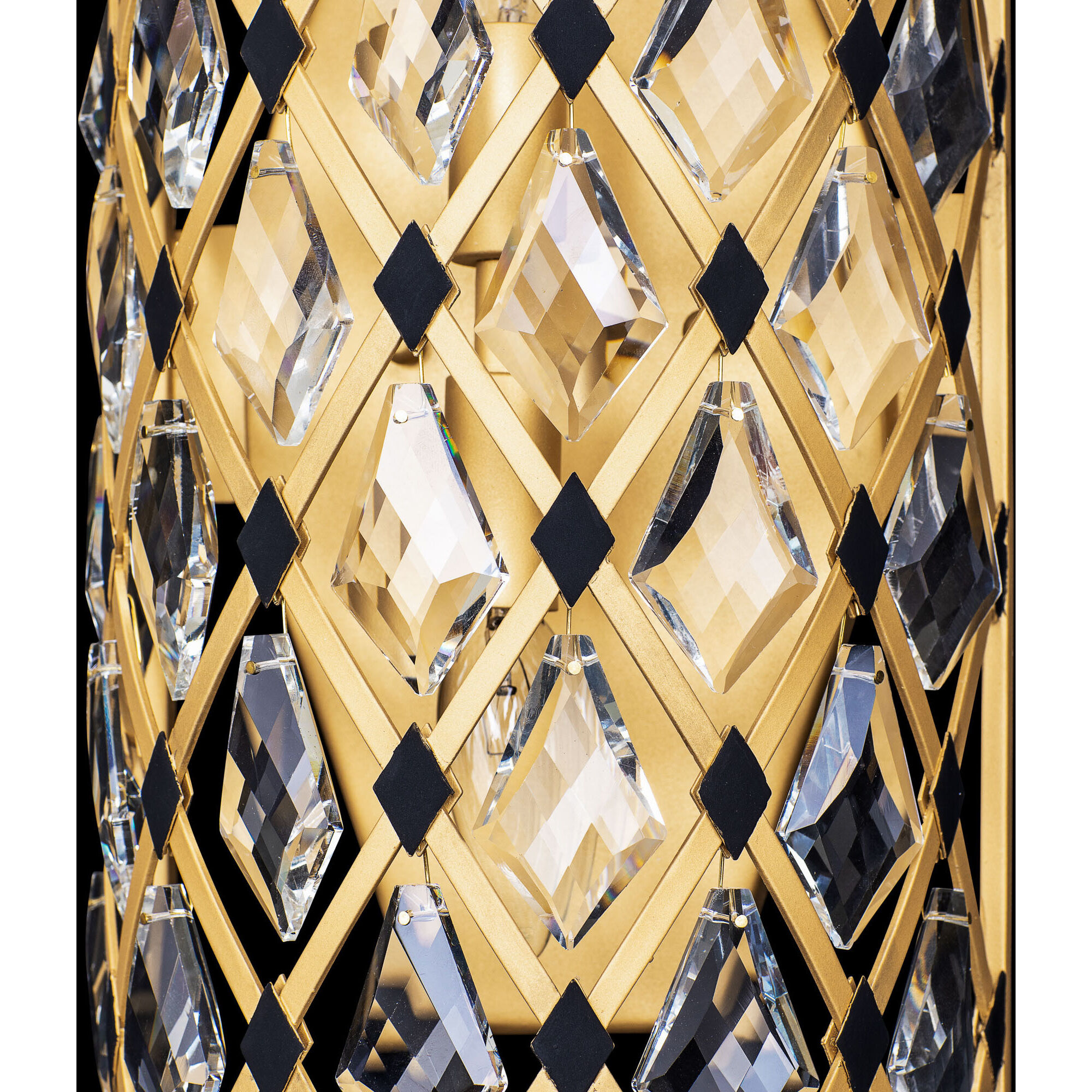 Windsor 2 Light 10 inch French Gold and Matte Black Wall Sconce Wall Light