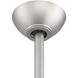 Slant 36 inch Brushed Steel with Silver Blades Ceiling Fan