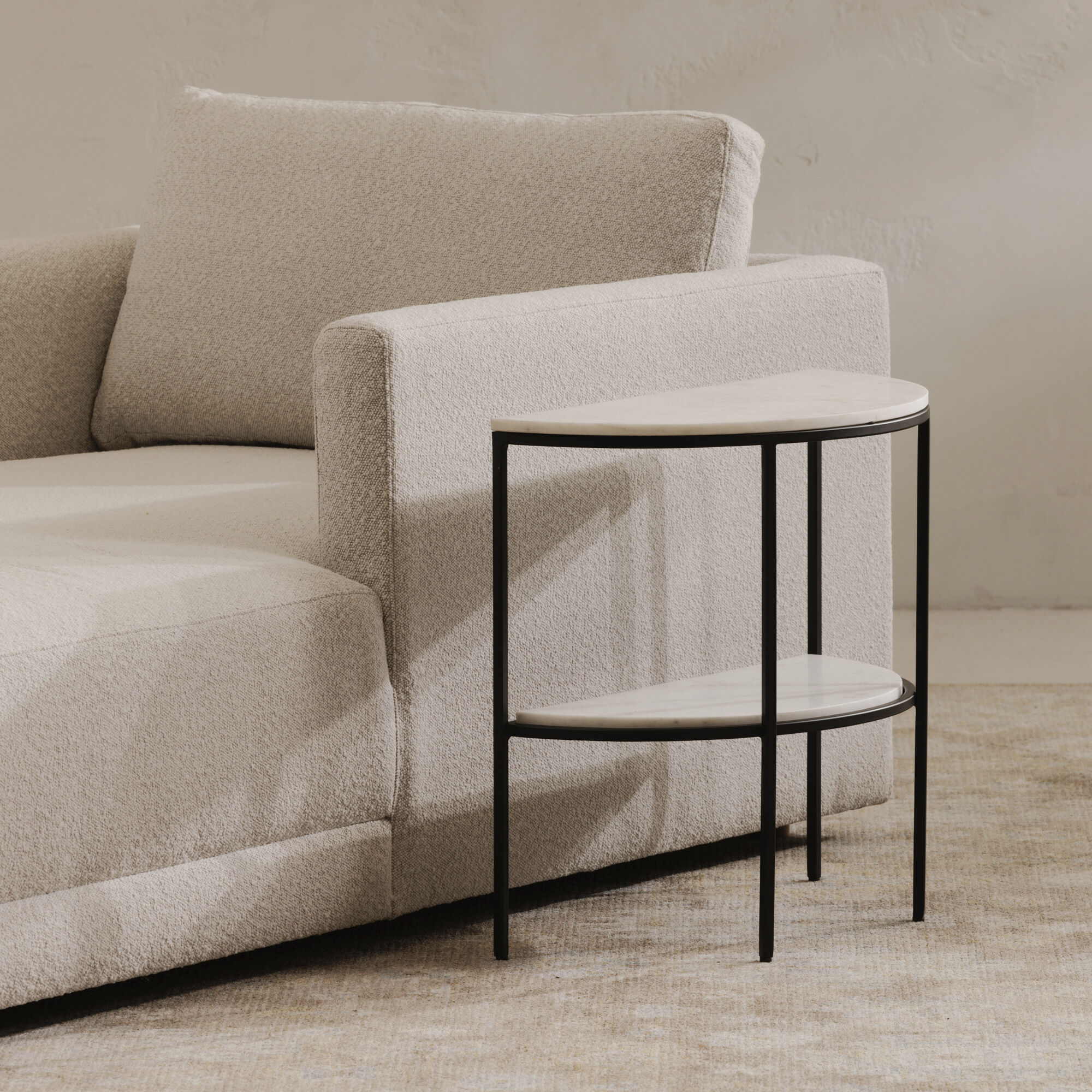 Lazlo 23.5 X 22 inch White Accent Table