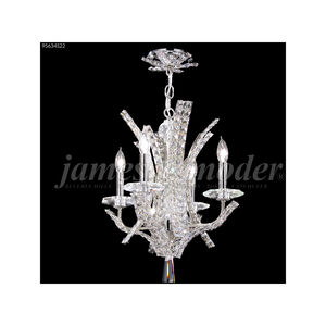 Eclipse Fashion 4 Light 16 inch Silver Crystal Chandelier Ceiling Light