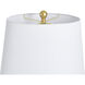 Raffine 33.75 inch 100 watt Raffine Gold and Grey and White Table Lamp Portable Light