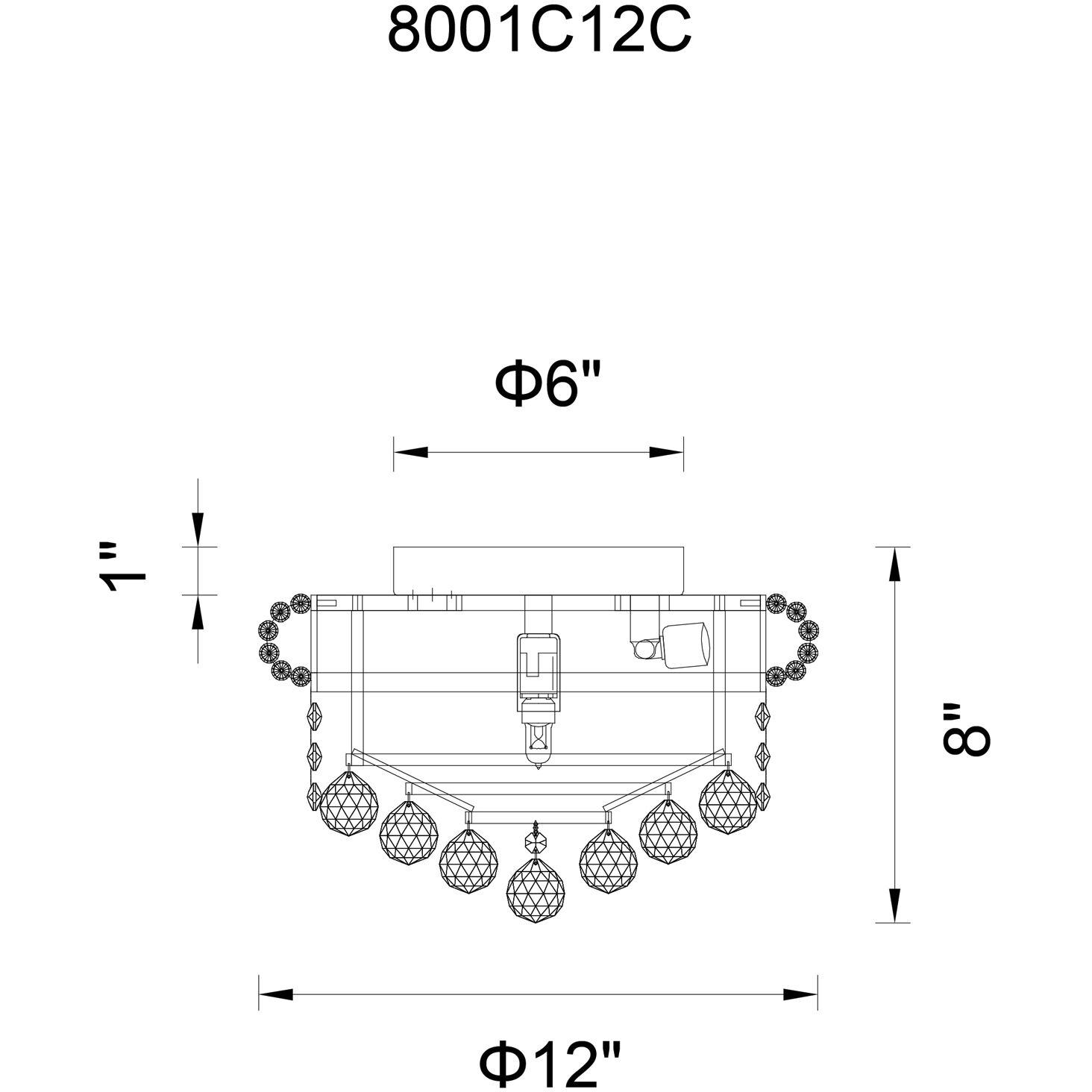 Empire 3 Light 12 inch Gold Flush Mount Ceiling Light