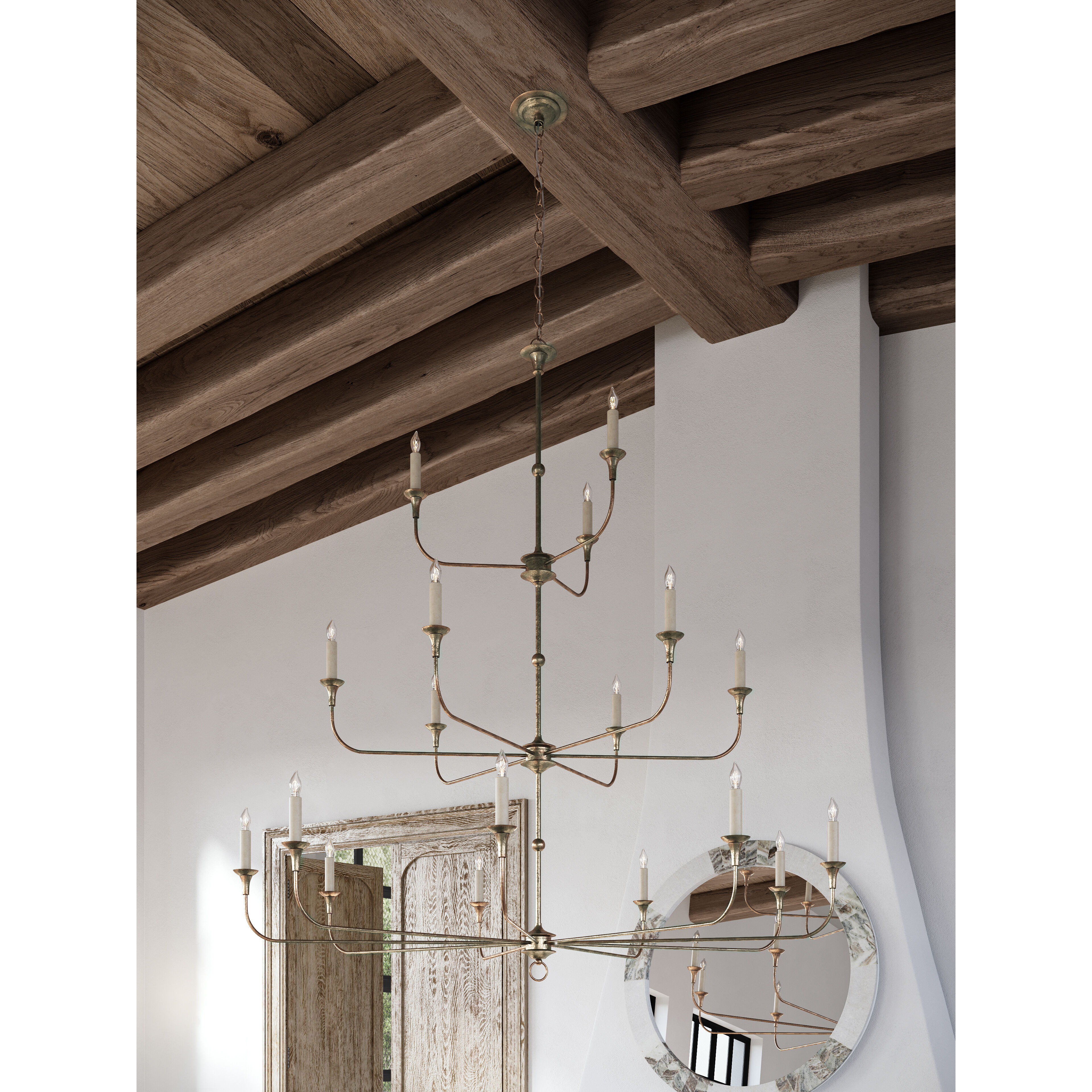 Nottaway 18 Light 60 inch Pyrite Bronze Chandelier Ceiling Light