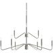 Pilar 9 Light 40 inch Brushed Nickel Chandelier Ceiling Light