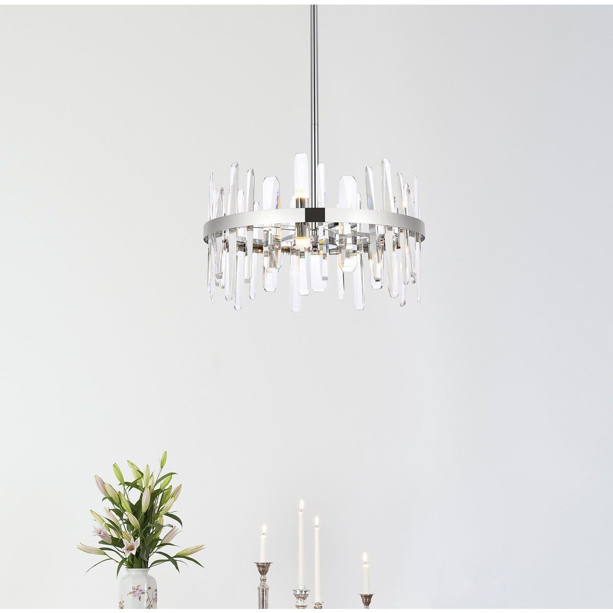 Serena 10 Light 20 inch Chrome Pendant Ceiling Light