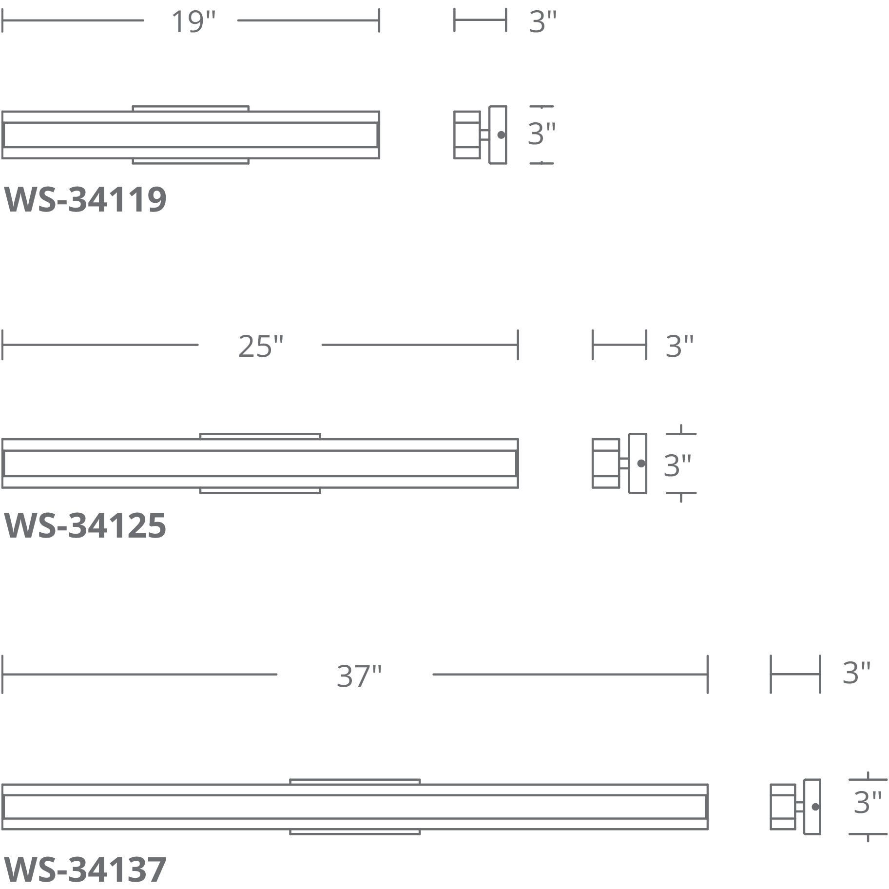 Cinch LED 19 inch Brushed Nickel Bath Vanity & Wall Light in 3500K, 19in.