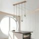 Utopia 5 Light 43.25 inch Lacquered Gold Linear Chandelier Ceiling Light