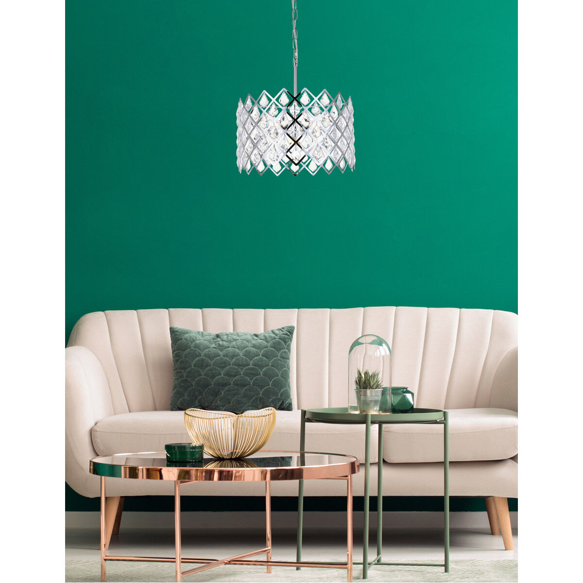 Lyla 3 Light 16 inch Chrome Pendant Ceiling Light