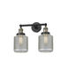 Franklin Restoration Stanton 2 Light 16 inch Black Antique Brass Bath Vanity Light Wall Light, Franklin Restoration