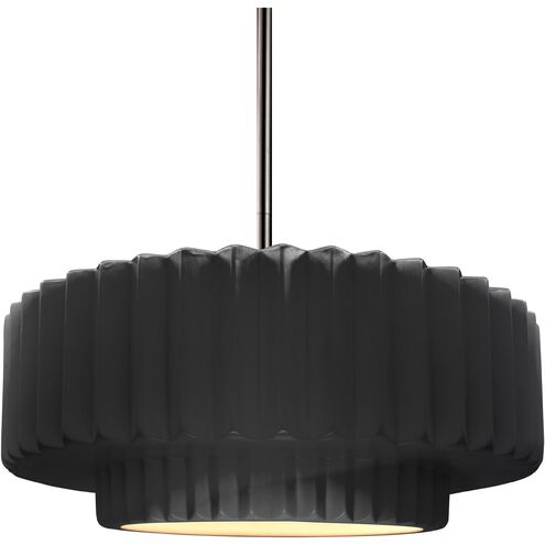 Radiance LED 14.5 inch Gloss Black and Matte White and Brushed Nickel Pendant Ceiling Light