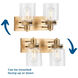 Calhoun 2 Light 13 inch Vintage Brass Bath Vanity Wall Light