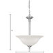 Riva 3 Light 16 inch Brushed Nickel Pendant Ceiling Light