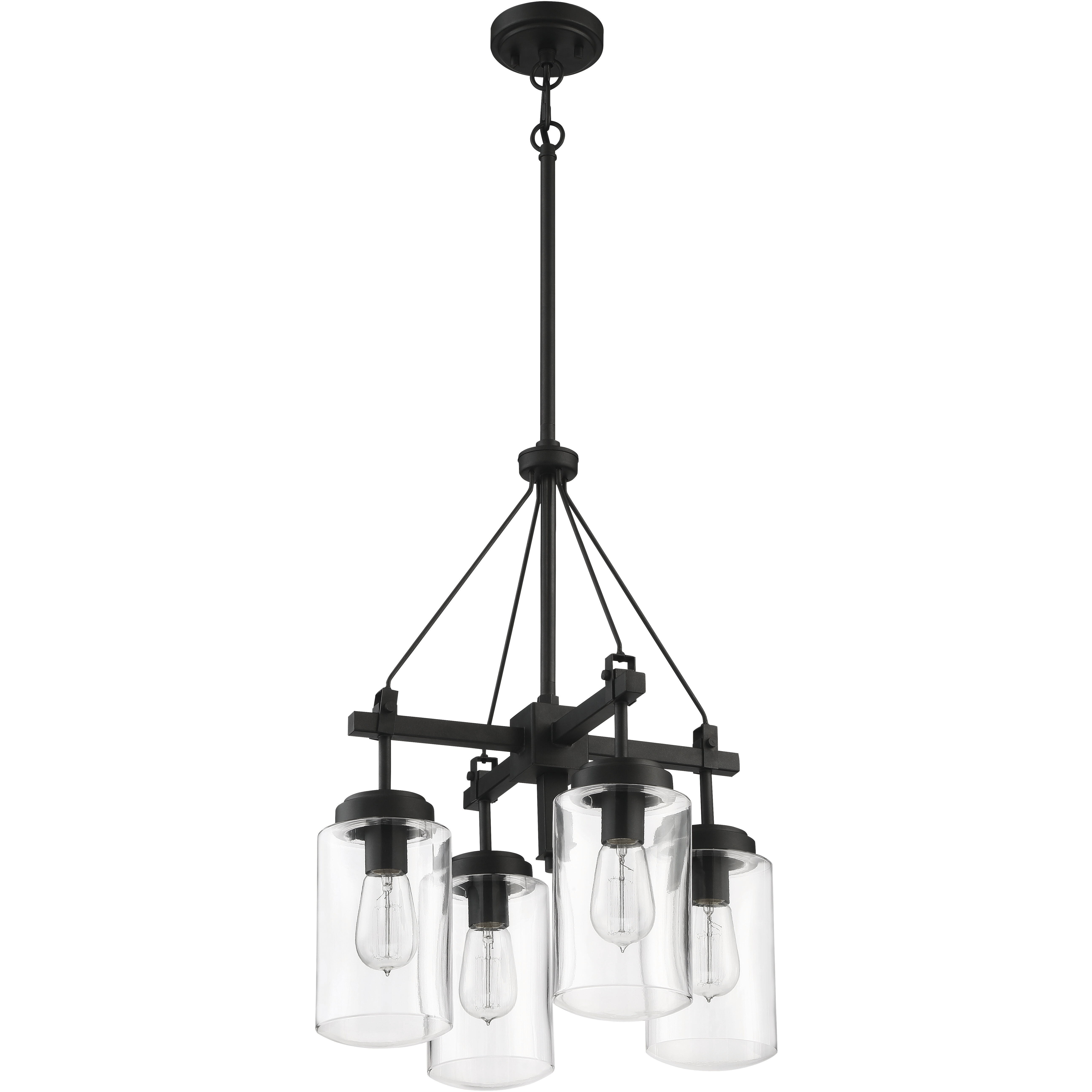 Crosspoint 4 Light 18 inch Espresso Outdoor Chandelier
