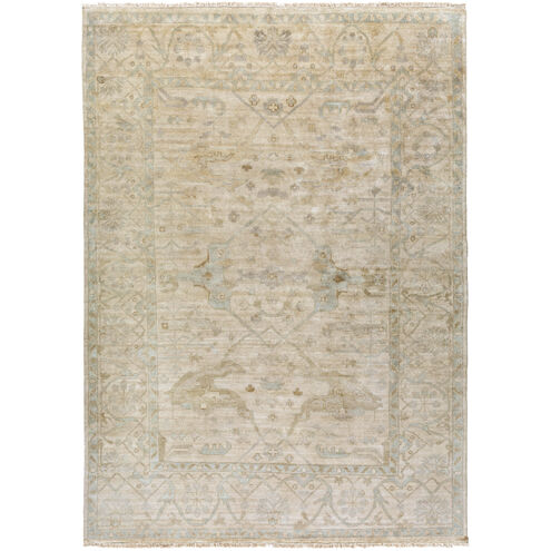 Antique 132 X 96 inch Light Sage Rug in 8 x 11, Rectangle