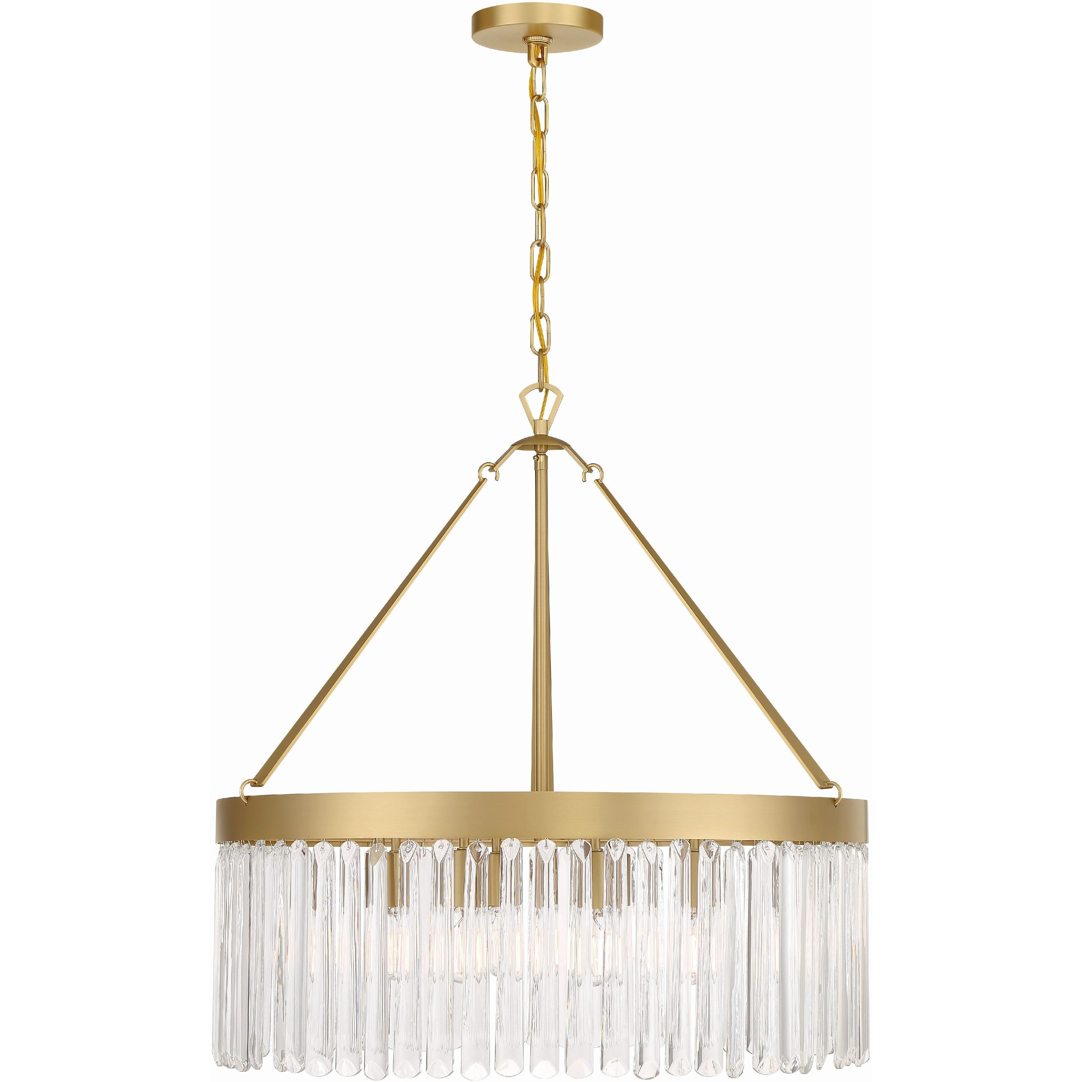 Emory 8 Light 24 inch Modern Gold Chandelier Ceiling Light