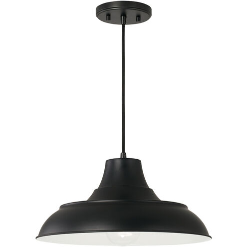 Jones 1 Light 15 inch Matte Black Pendant Ceiling Light