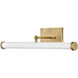 Regis LED 24.5 inch Heritage Brass with Gloss White Sconce Wall Light