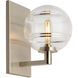 Sean Lavin Sedona 7.2 inch Satin Nickel Wall Light in Incandescent, Clear Glass