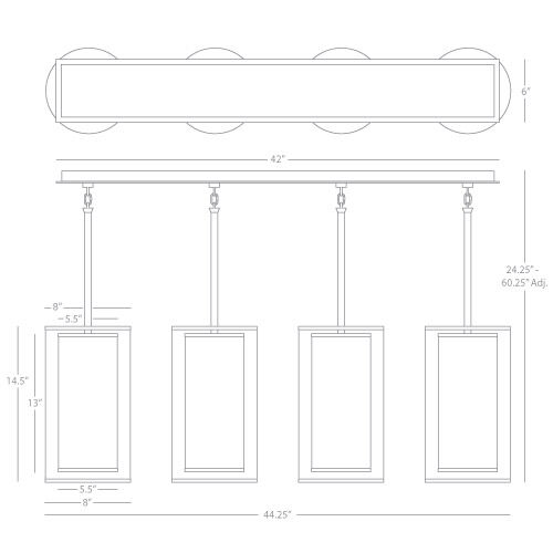 Saturnia 4 Light 8 inch Deep Patina Bronze Chandelier Ceiling Light in Bronze Transparent With Ascot White