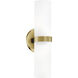 Milano 4.75 inch Brushed Gold Wall Sconce Wall Light