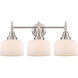 Caden LED 26 inch Satin Nickel Bath Vanity Light Wall Light in Matte White Glass