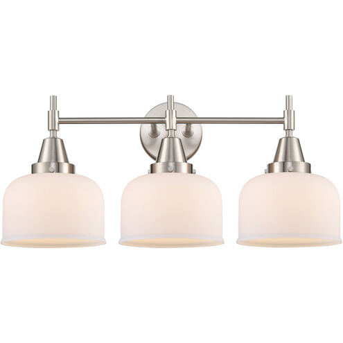 Caden LED 26 inch Satin Nickel Bath Vanity Light Wall Light in Matte White Glass
