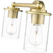 Thayer 2 Light 16 inch Luxe Gold Vanity Wall Light
