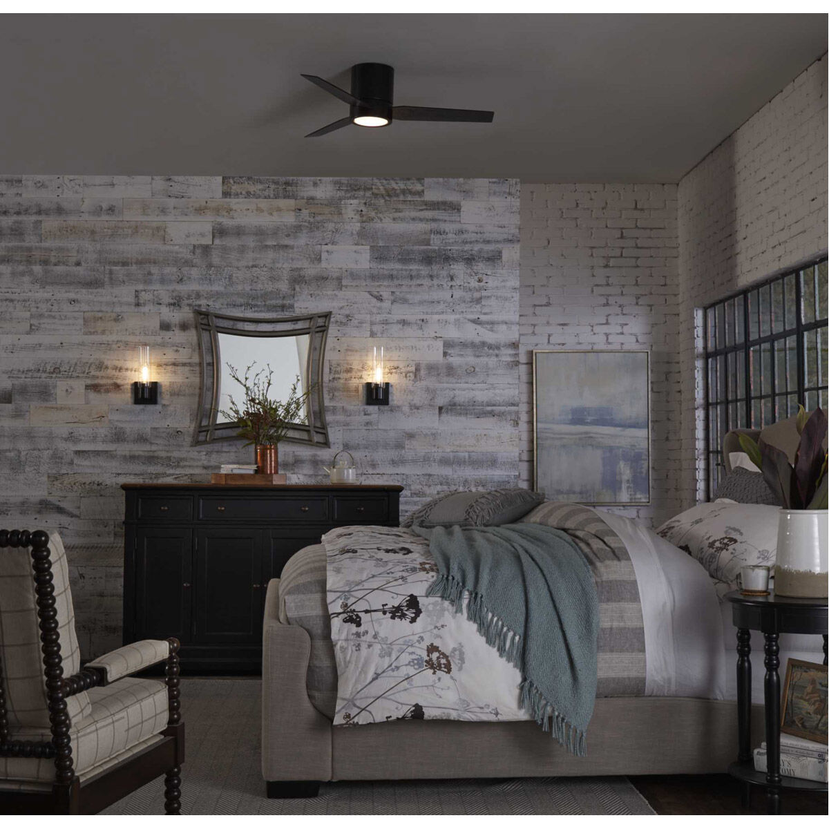 Clarion 1 Light 5 inch Matte Black Bath Vanity Wall Light