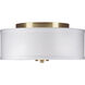 Inspire 2 Light 13 inch Satin Brass Flush Mount Ceiling Light