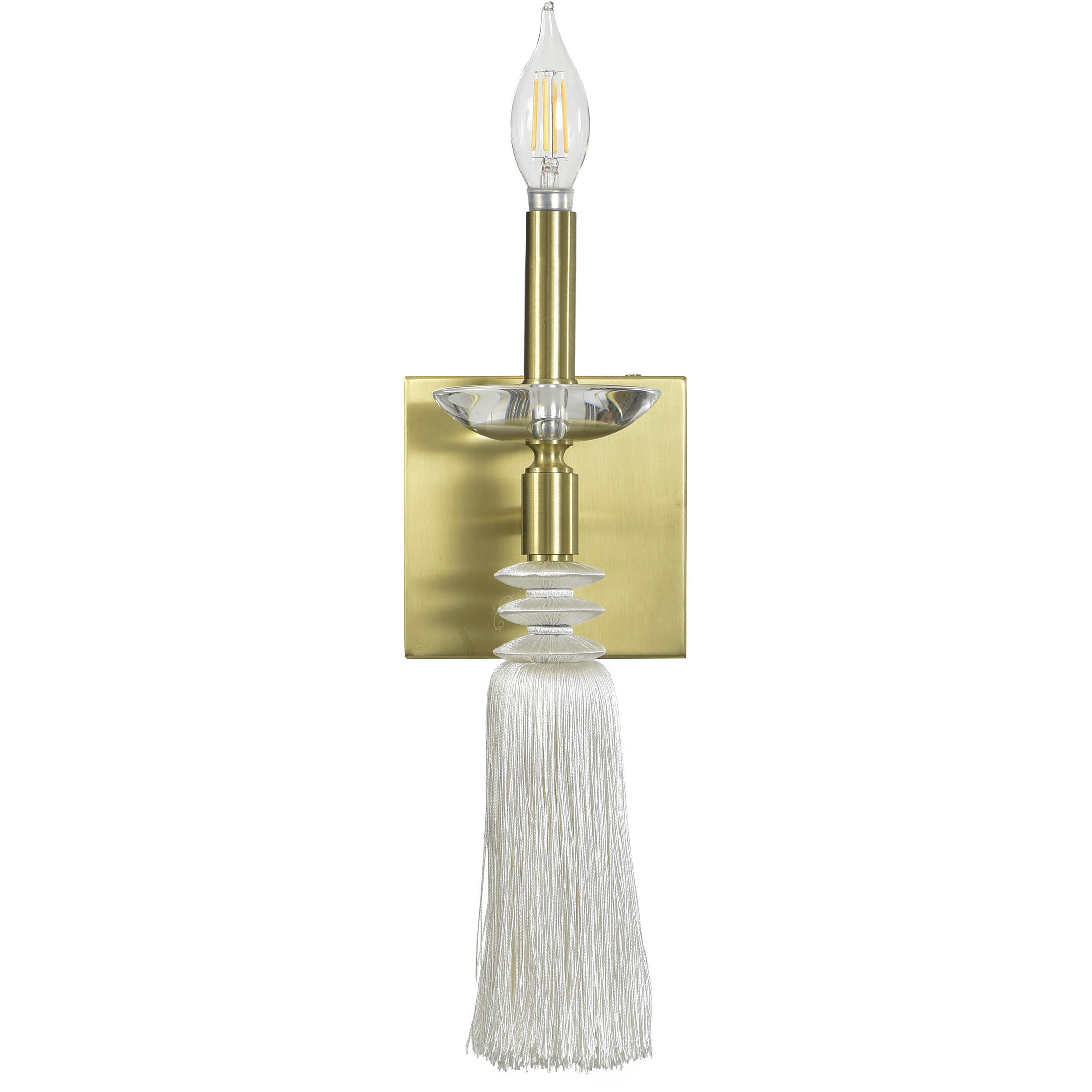 Marquette LED 5 inch Polished Gold and White Sconce Wall Light