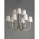 Shelter 9 Light 30 inch Satin Nickel Chandelier Ceiling Light