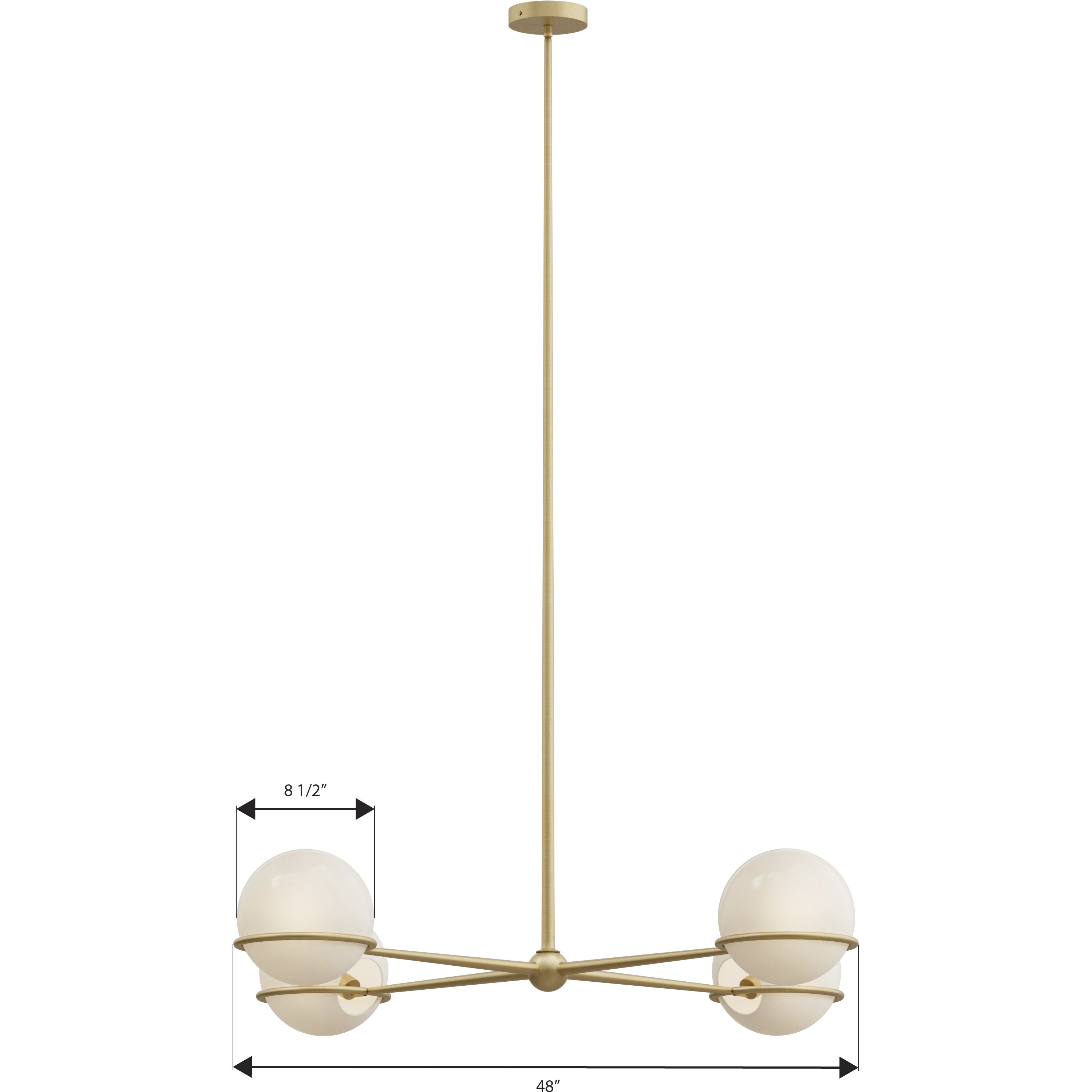 Orstyn 4 Light 48 inch Legacy Brass Chandelier Ceiling Light