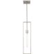 Boundary 1 Light 6 inch Brushed Nickel Pendant Ceiling Light, Design Series