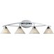 Elysburg 4 Light 36 inch Polished Chrome Vanity Light Wall Light