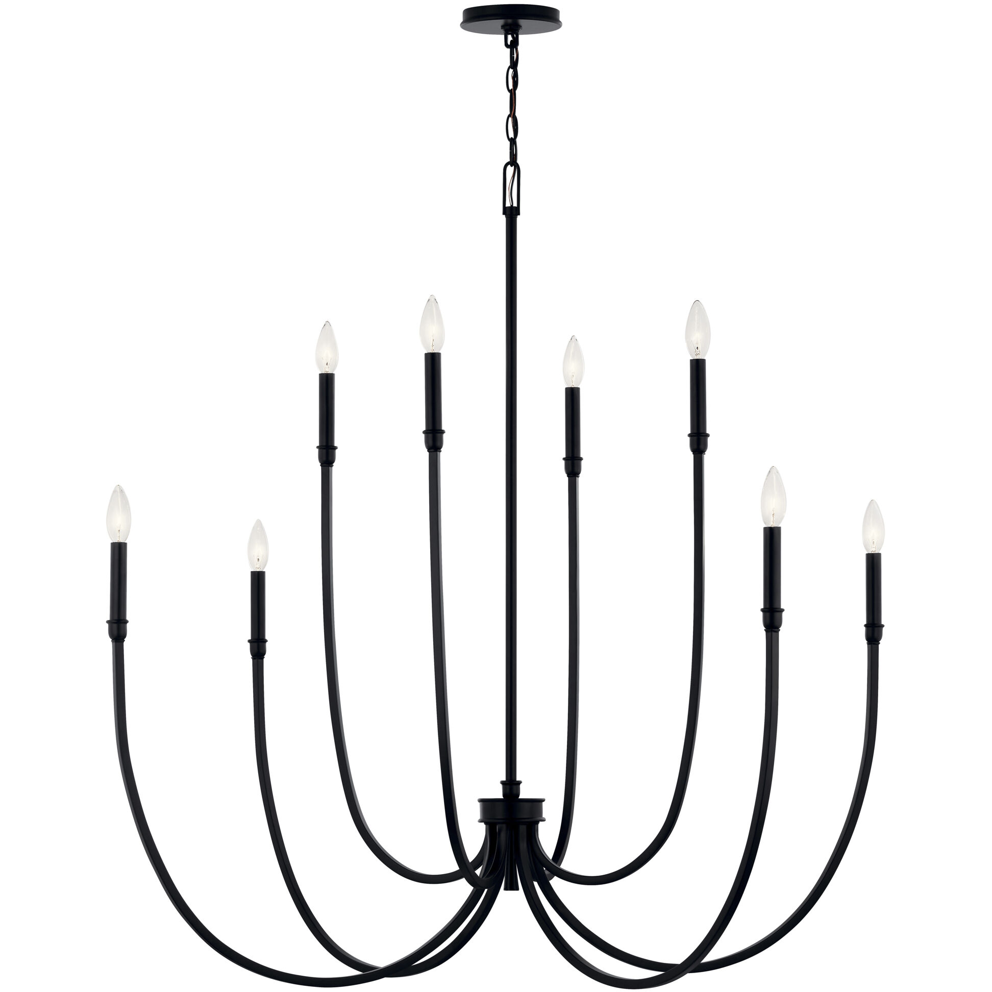 Malene 8 Light Black Chandelier Foyer Ceiling Light