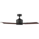 Cervantes 56 inch Oil Rubbed Bronze and Dark Walnut with Dark Walnut Blades Downrod Ceiling Fan in 2700K, Oil Rubbed Bronze Dark Walnut