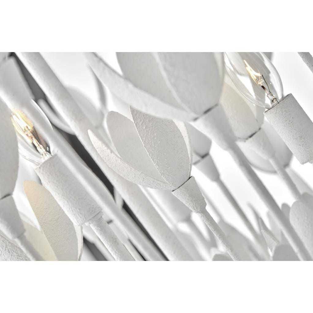 Lisa McDennon Flora 6 Light 26.25 inch Textured Plaster Indoor Chandelier Ceiling Light