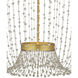 Mademoiselle LED 27.25 inch Contemporary Gold Leaf and Contemporary Gold Chandelier Ceiling Light, Grande