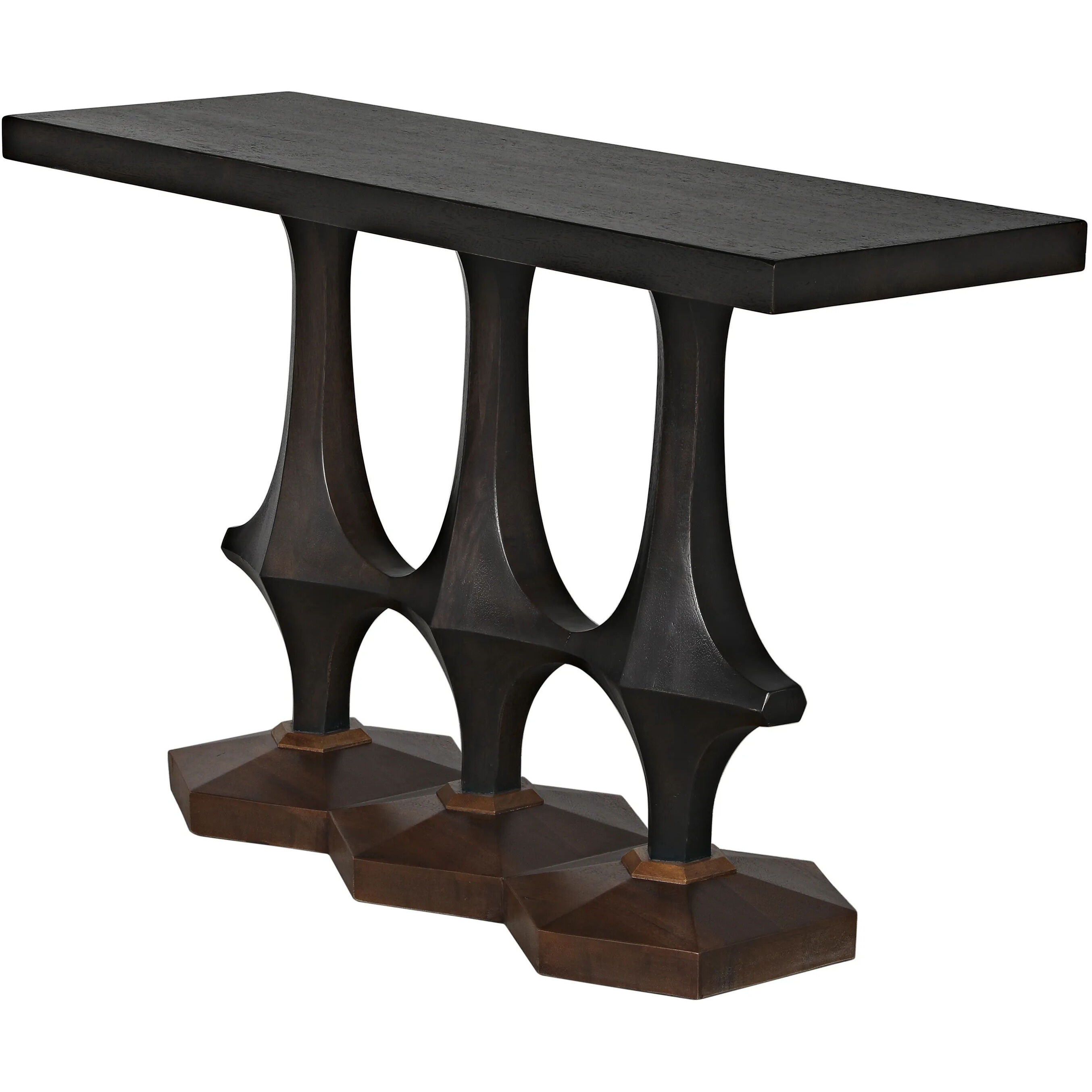 Sydor 50 X 16 inch Ebony Walnut and Dark Walnut Console